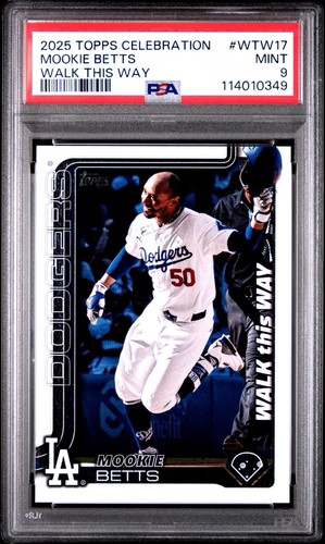 2025 Topps Celebration - Mookie Betts - Walk This Way SP - PSA 9