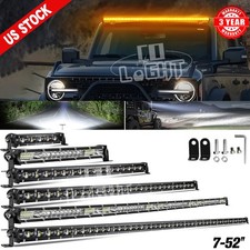 102030384052 Slim Led Light Bar Spot Flood Bumper Offroad Truck Atv Fog