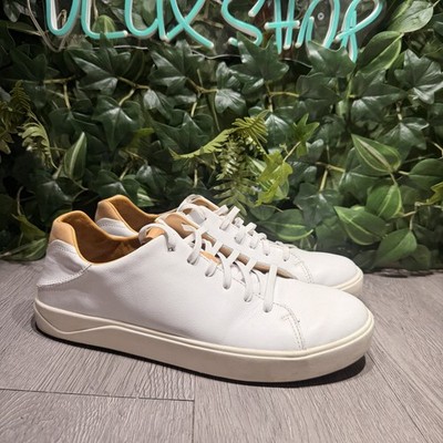 OLUKAI Lae'ahi Li 'Ili White Leather Shoes Sneakers Size 10 Casual