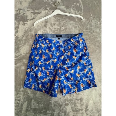 Peter Millar Collection Men's M Blue Koi Fish Swim Trunks Shorts