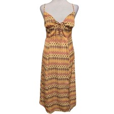Urban Outfitters Satin Effects Midi Sun Dress Size M