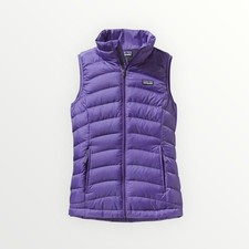 Patagonia Down Sweater Vest Girls Large Purple Quilted Puffer Full Zip 68226FA14