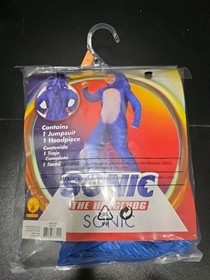 Sonic The Hedgehog Halloween Party Costume Rubies Boy's Size Medium #701452