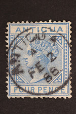 ANTIGUA 15 STAMP  FOUR PENCE SOTN ANTIGUA FE 2 88 USED SON CANCEL