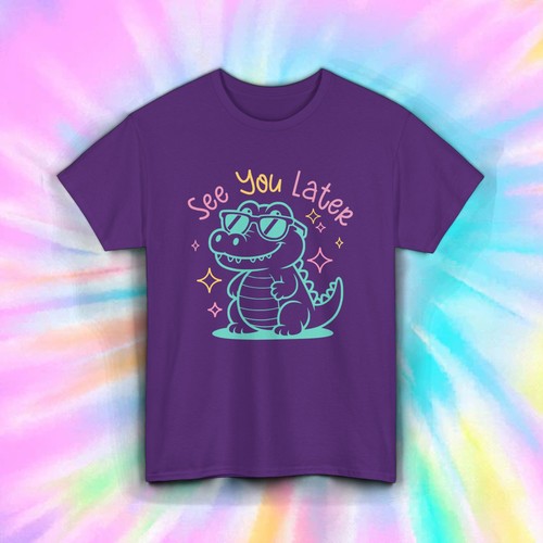 Funny Gator Shirt See You Later Alligator Cool Retro Dinosaur Tee S-5XL - Picture 12 of 13