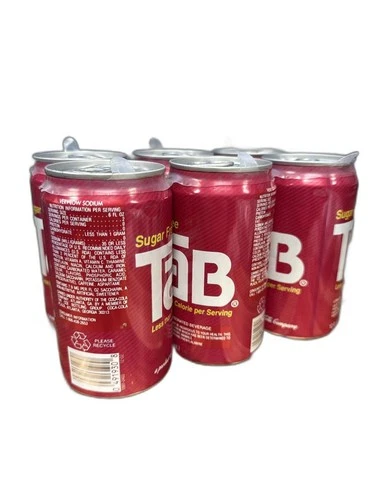 Vintage 1980s TaB Soda 6 Pack Cans Coca-Cola Sugar Free Sealed