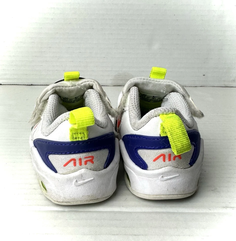 Nike Air Max Bolt Niños Niño Zapato Blanco Talla 3.5 Tenis Cierre a Presión Foto 3 de 4