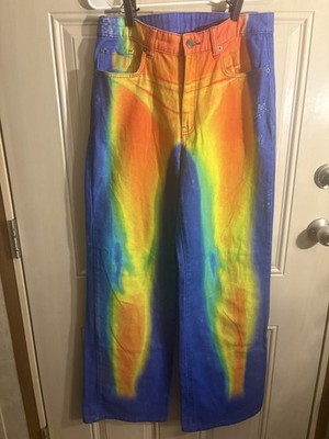 Jaded London x Sydney Carlson Women's Heatmap Touch Me Jeans 28  Rainbow