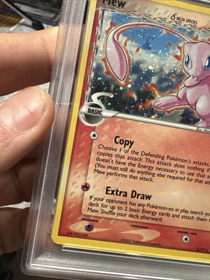 Mew 3/17 Holo SWIRL - ERROR [Inverted Back] - PSA 5 - POP Series 5 - Pokemon TCG - Image 2 of 4