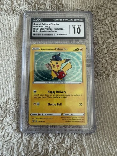 Pokemon Special Delivery Pikachu Canada Holo Promo #SWSH074 CGC PSA 10