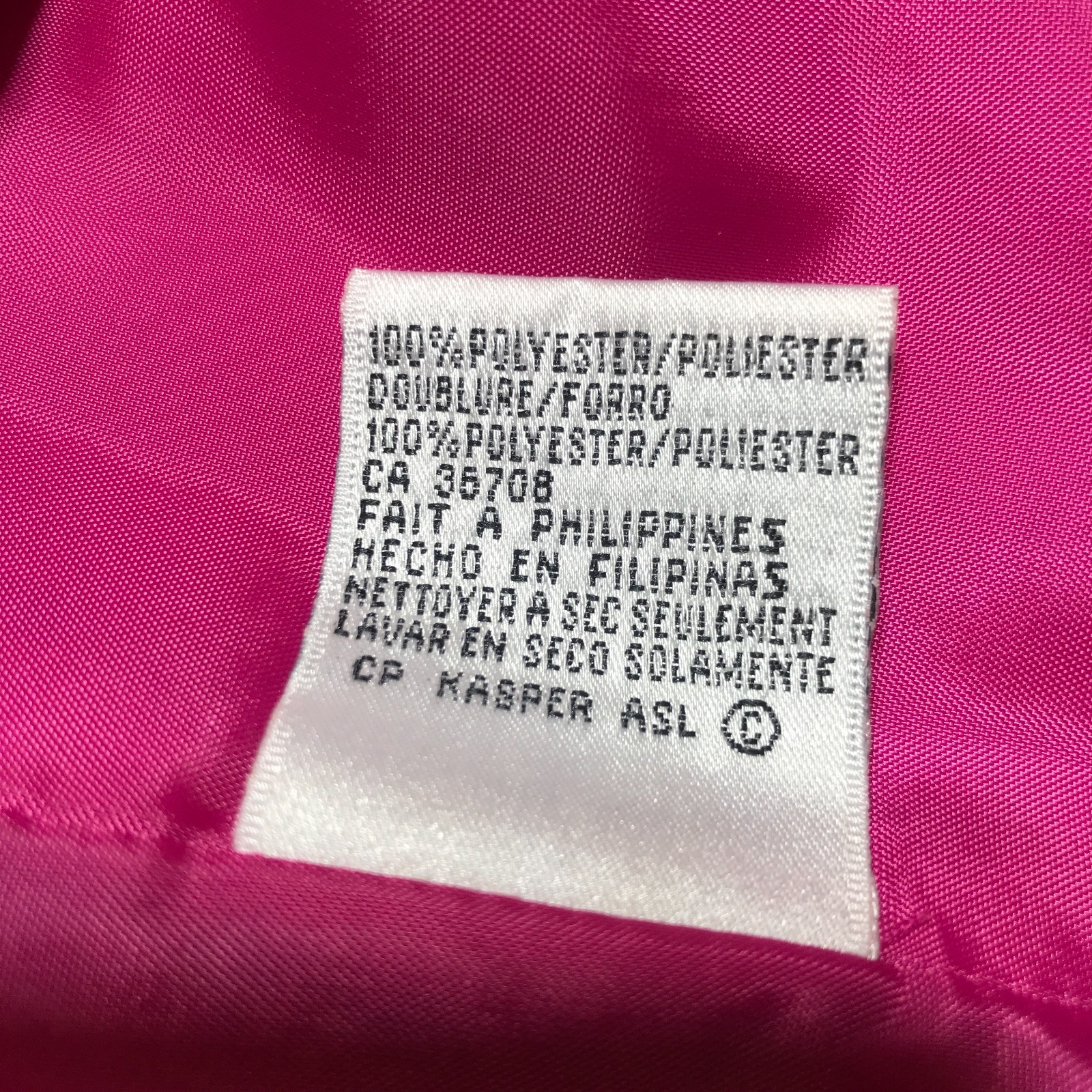 Le Suit Two Piece Womens 14W Purple Lined Blazer Jacket & Pencil Skirt *Stain*