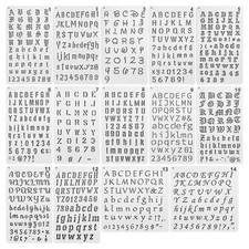 14 PCS Small Stencils for Crafts Reusable, 7 inches by 4 inches, black