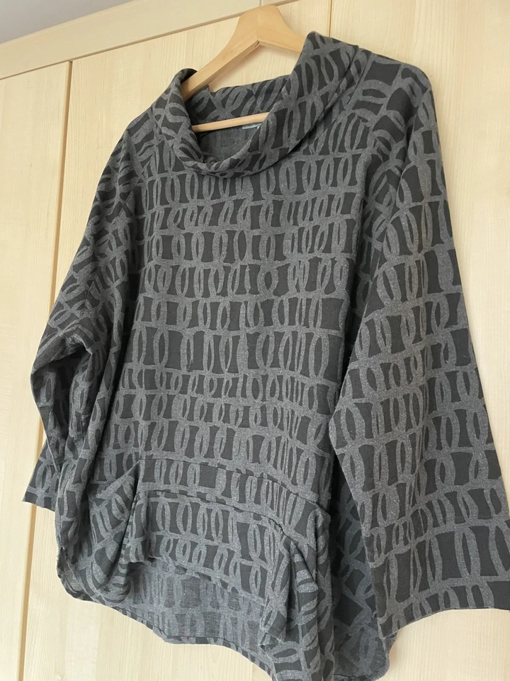 Sahara Cowl Neck Top Tunic Blouse Pockets M/L Ch62’ Boxy - Image 3 of 4