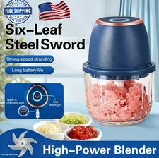 350ml Electric Food Chopper – USB Rechargeable Mini Meat Grinder & Vegetable Ble