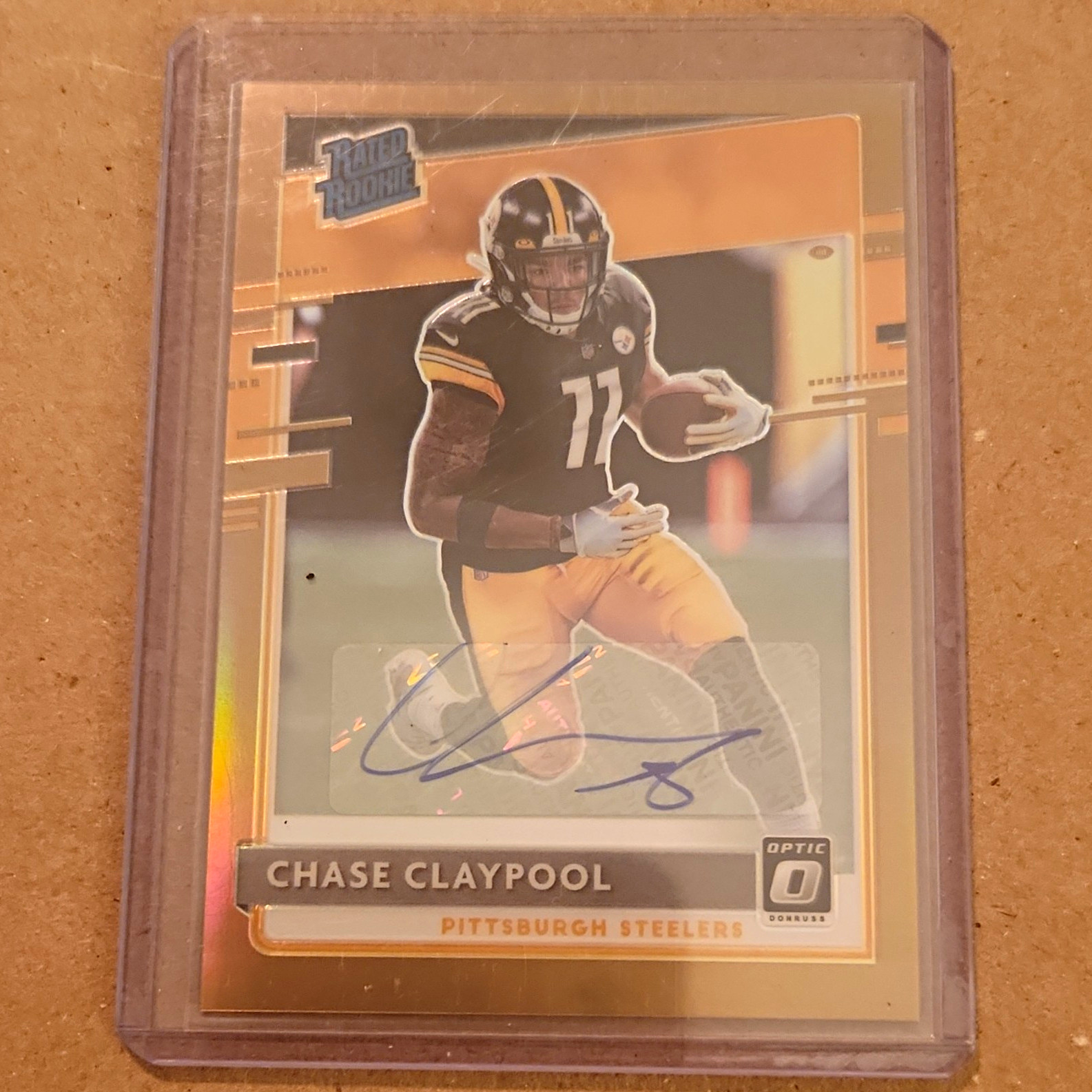 Panini Donruss Optic 2020 Rated Rookies Chase Claypool #177 Bronze Prizm Auto