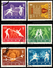 Poland Sc#1146-1151 World Fencing Championships, Gdańsk (1963) CTO NH [B]