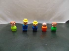 (5) vintage Fisher-Price Little People figures blue bodied Farmer yellow cowboy