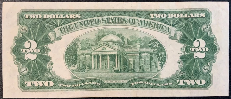 1953-C UNITED STATES NOTE PAPER MONEY - 2 DOLLARS BANKNOTE! - Image 2 of 2