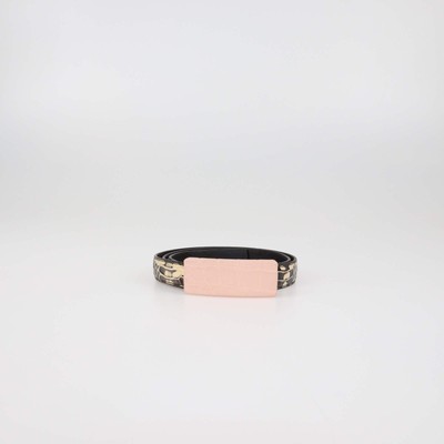 Bottega Veneta schmaler Gürtel aus dreifarbigem Python- und Alligatorleder