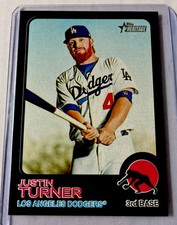 2022 Topps Heritage 383 Justin Turner Black Parallel SSP