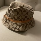 Vintage Y2K Coach Monogram Bucket Hat Beige Tan Size P/S — photo 1