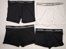 Calvin Klein Stretch Microfiber Boxer Brief  - Lot of 4 - XL - Black / White