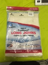 Indera Traditional Long Johns Thermal Pants Natural Men Size M New Outdoors