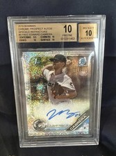 2019 Bowman Chrome Prospects Edward Cabrera Speckle Auto /299 BGS 10 Pristine