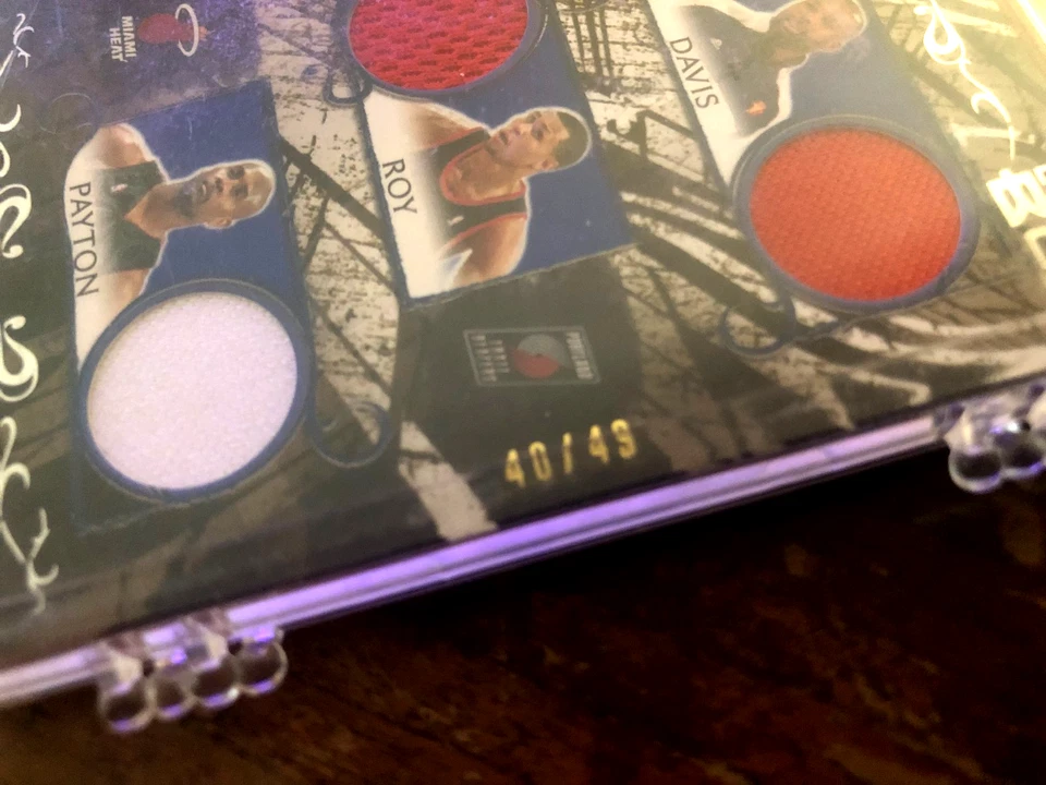 2007 6 RELIC NBA MEMORABILIA CARD 40/49! BILL WALTON! PAYTON! DAVIS! ROY FARMAR - Image 4 of 4