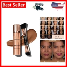 Transformative Silk Airbrush Foundation with Buffing Brush For Flawless Skin