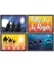 Foil Three Kings Day Cutouts of Size 8¼" x 12¼" for Christmas - Beistle