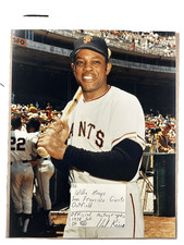 willie mays signature & photo