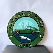 1966 Jaguar E-type British Racing Green Heavy Metal Sign 19.7 50cm