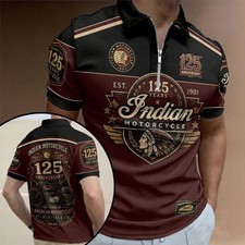 Indian Motorcycle 125th Anniversary Zip Polo Shirt