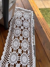 Hand Crocheted Table Runner White