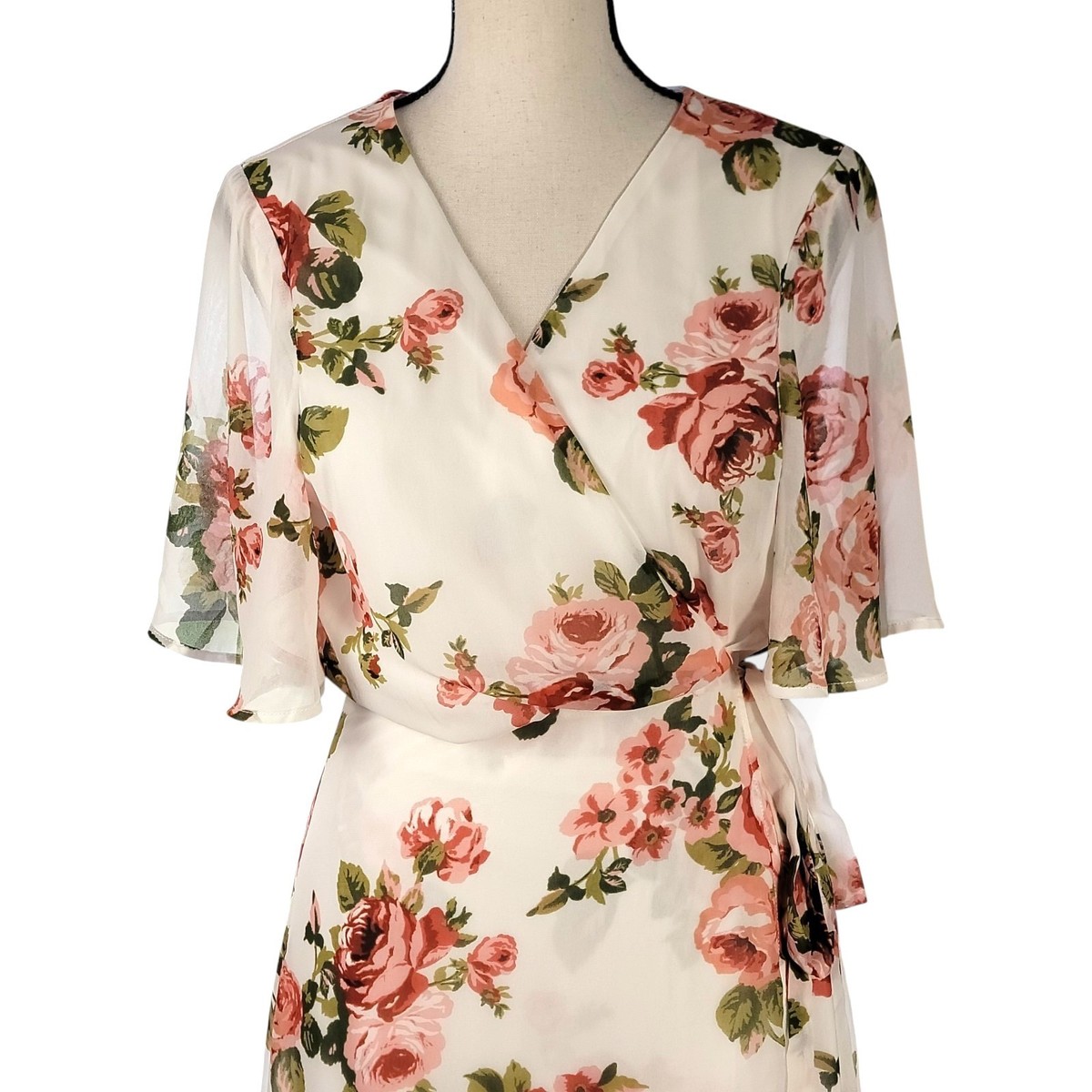 NWT Show Me Your Mumu Marianne Wrap Medium Dress Rosie Posie Floral Maxi Boho View 2