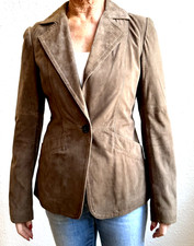 Braune Damen-Ziegenleder  Jacke von Stefanel Gr. 34