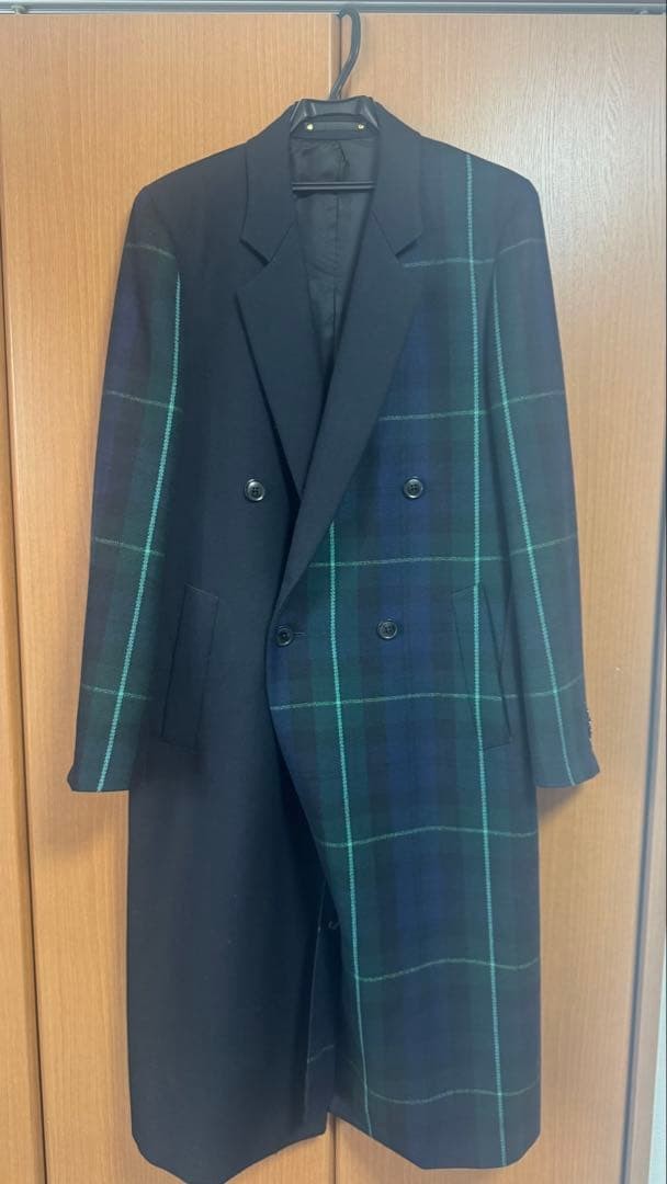 Paul Smith Check Pattern Double Breasted Chesterc… - image 1