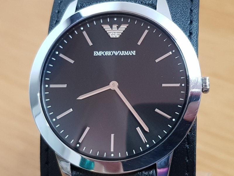 AR1744 Designer Retro Watch Wide Ultra Slim Cuff Armani Emporio Mens Dino Fit - VintageWatches.PK AR1744 Designer Retro Watch Wide Ultra Slim Cuff Armani Emporio Mens Dino Fit - vintagewatches.pk