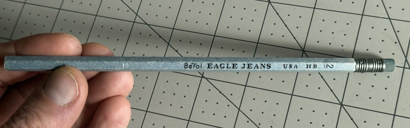 Recycled Blue Jeans Unused 1990s Bleistift