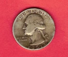 1951 D Denver Washington Silver Quarter, 25 Cents, 0.181 Troy Oz ASW