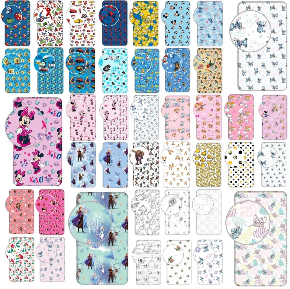 JERRY FABRICS S.R.O. Fitted Sheet Fitted Sheet Bed Sheet 90x200cm PAW Patrol Frozen Minnie Stitch