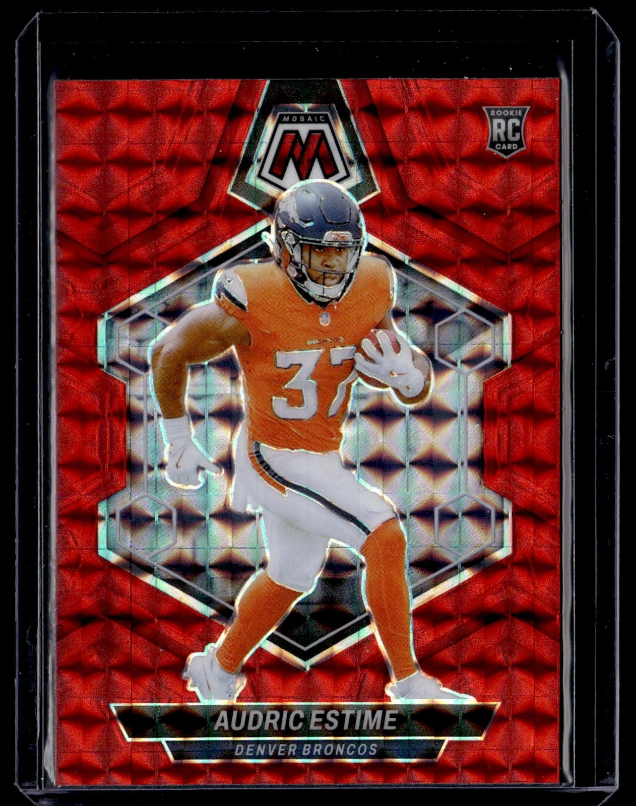 2024 Panini Mosaic #392 Audric Estime Mosaic Red