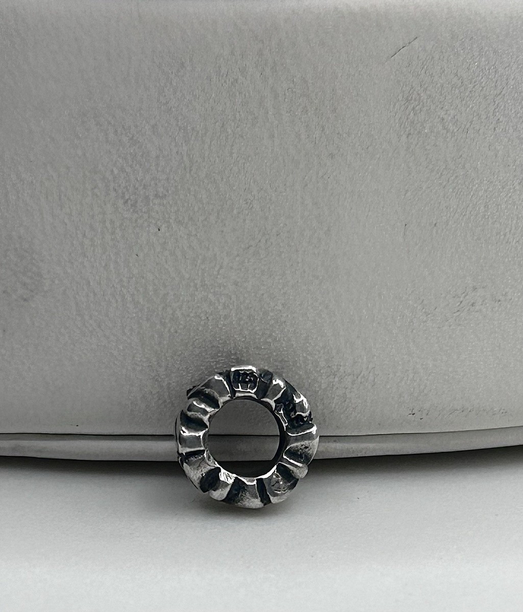 Retired PANDORA Leaf Spacer Charm Sterling Silver View 2