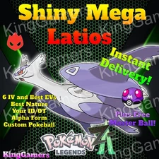 ✨ SHINY MEGA LATIOS ✨ ALPHA ✨ 6IV / EV ✨ FREE MASTER BALL ✨ Pokemon Legends Z-A
