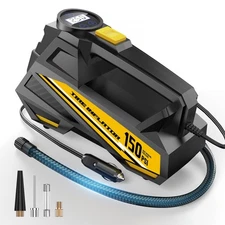 Portable Air Compressor 12V Tire Inflator with 150PSI LCD & LED Light