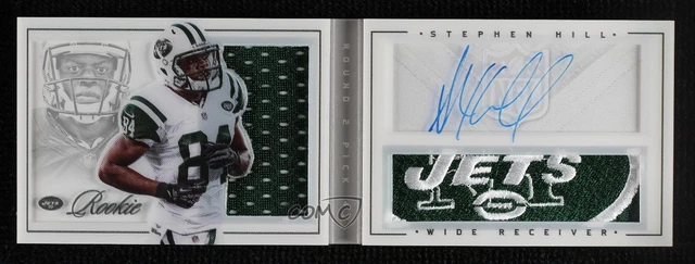 2012 Panini Playbook RPA Booklet 119/149 Stephen Hill Rookie Dual Patch Auto RC