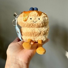 Jellycat Amuseables Fran Pancakes Bag Charm Keychain AUTHENTIC - NWT 