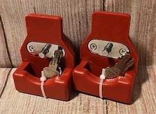 SET OF 2 Red Universal Glad Hand Lock with Two Keys - (Keyed Alike) "NEW"