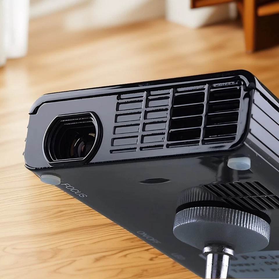 DLP E06 Android Smart Mini LED Dual Core Bluetooth Remote Projector Black NIB - Image 4 of 4